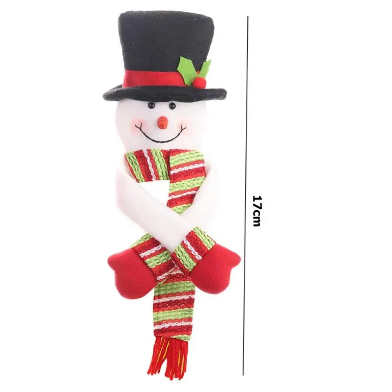Snowman Рождественский мультяшный чехол для бутылки вина, персональный персонаж, снеговик, лось, кукла, держащая руки, красный фон для фотосъемки - Цвет: Snowman