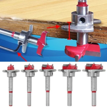 

1pc Adjustable Carbide Drill Bits Hinge Hole Opener Diameter 15/20/25/30/35mm Boring Bit Tipped Drilling Tool Positioning Cutter