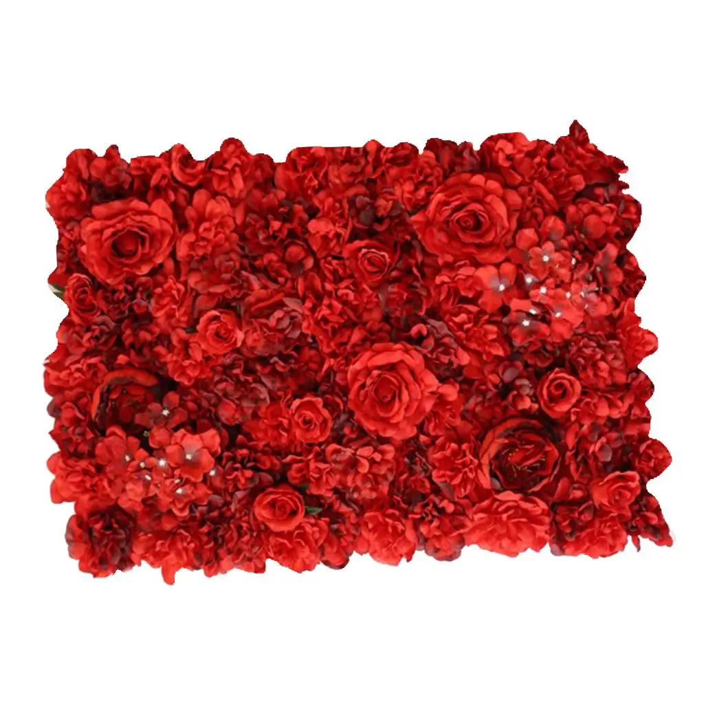 40*60 artificial flower wall panel rose hydrangea wedding backdrop decor party hotel Christmas flower wall carpet