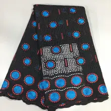 Новейшее швейцарское сухое кружево высокое качество кружева хлопок ткань из Дубая Африканское парчовое полотно 5 ярдов