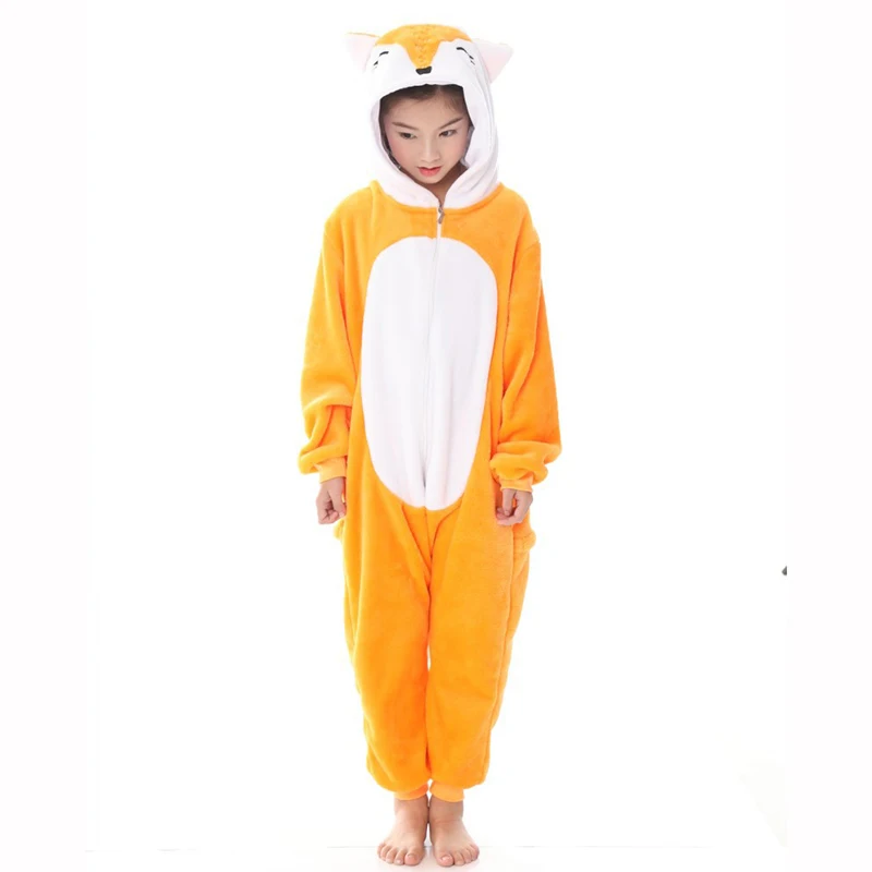 Kigurumi-Pijama de uma peça para crianças, unicórnio,