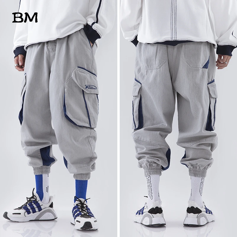 BMHiphop танцевальные брюки 2019 мужские модные мешковатые шаровары свободные