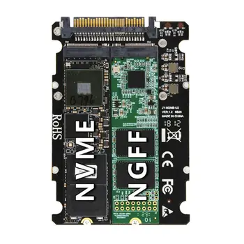 

M.2 SSD to U.2 Adapter 2 in 1 M.2 NVMe Key B/M NGFF SSD to PCI-e U.2 SFF-8639 Adapter PCIe M2 Converter Desktop Computer