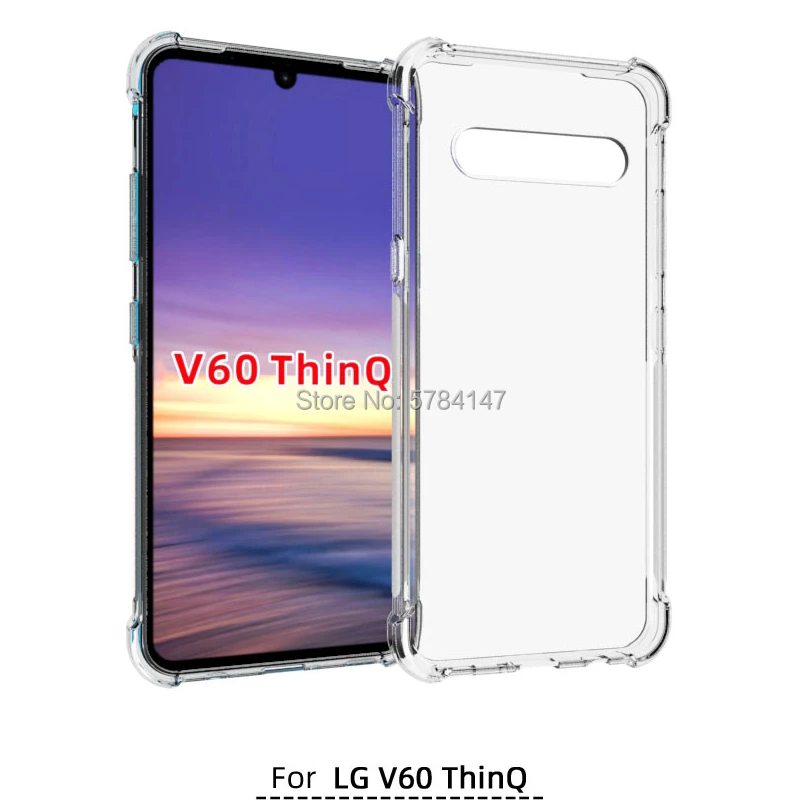 USTIYA Case For LG V60 ThinQ Shockproof Funda Transparent TPU Coque Ultra Slim Clear Soft Phone cover case |