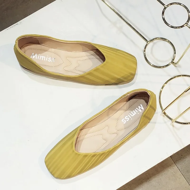 

New fashion casual wild shoes single lining footwear female comfortable flat-level square toe soft bottomfoot protective J14-54
