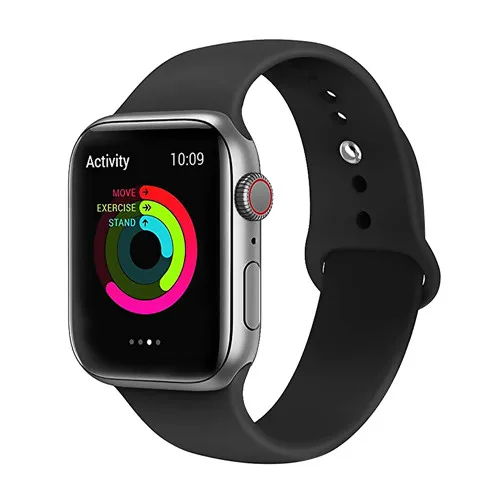 44 мм ремешок для apple watch Band 42 мм Correa apple watch 5 4 3 2 iwatch band 38 мм 40 мм браслет силиконовый аксессуар Браслет для наручных часов ремень - Цвет ремешка: black 1