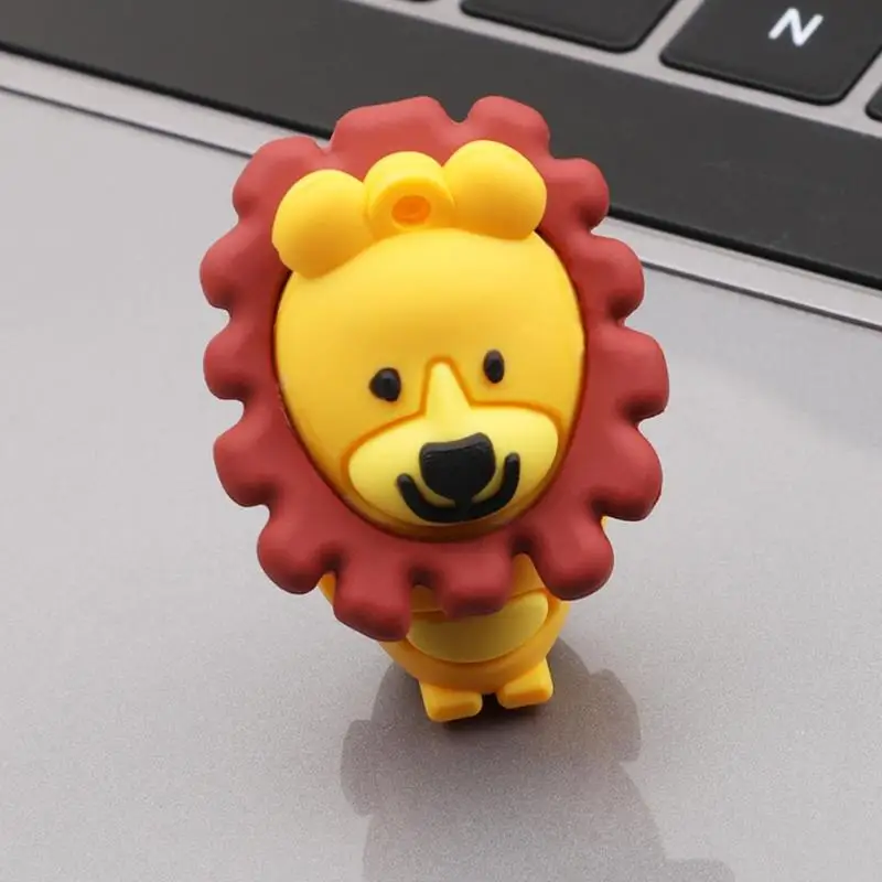 Мультфильм Лев флеш-диск USB 2,0 Мини U диск памяти хранения данных ручка