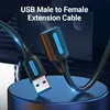 Vention USB Удлинительный Кабель USB 3,0 Мужской и Женский Кабель USB 3,0 2,0 удлинитель данных Шнур для Smart TV SSD PS4 USB кабель удлинитель ► Фото 2/6