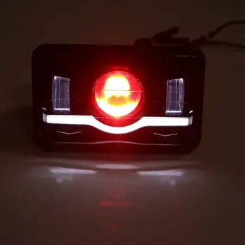 

Waterproof LED Work Light Aluminum alloy Replacement Rectangular High/Low beam With Angel Eyes