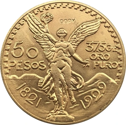 1929 Mexico 50 Pesos coins COPY 37mm | Дом и сад