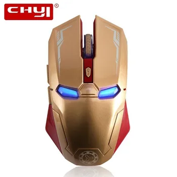 

New LED Iron Man Mouse Wireless Mouse Gaming Mouse Gamer Mute Button Silent Click 1200 / 1600 dpi Computer Mice for Laptop PC