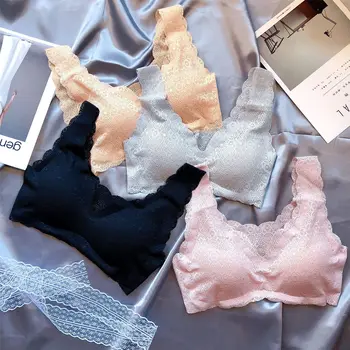 

Women's sexy push up underwear lace cushion women's bra suit comfortable running jogging gym wearing women's seamless sports und