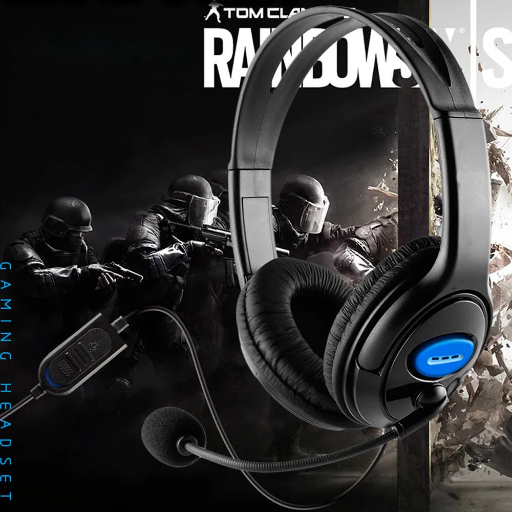 Wired Gaming Headset Headphones with Microphone for PS4 PC Laptop Phone Suitable for PC Laptop PS4 Game Console F812