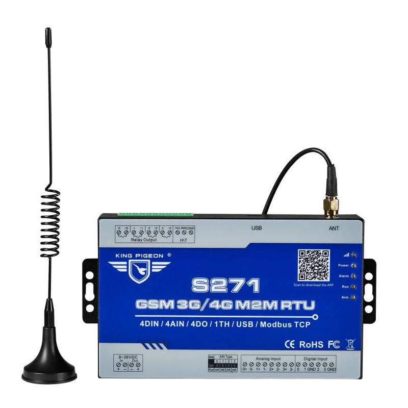 3G M2M RTU SMS Alarm Controller System Wireless Remote I/O for Maching Room Transformer Monitoring S271 3G M2M RTU SMS Alarm Controller System Wireless Remote I/O for Maching Room Transformer Monitoring S271