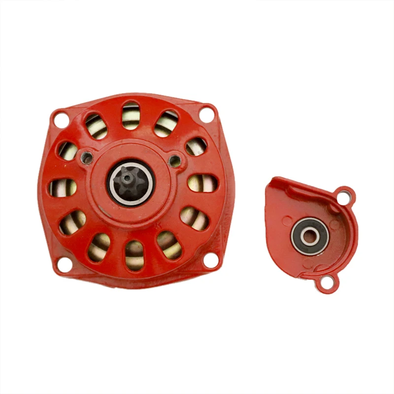 T8F 6T Tooth Clutch Drum Gear Box With Cover For 2 Stroke 47cc 49cc Mini Pocket Bike Minimoto ATV Quad Go Kart Cart Motorcycle |