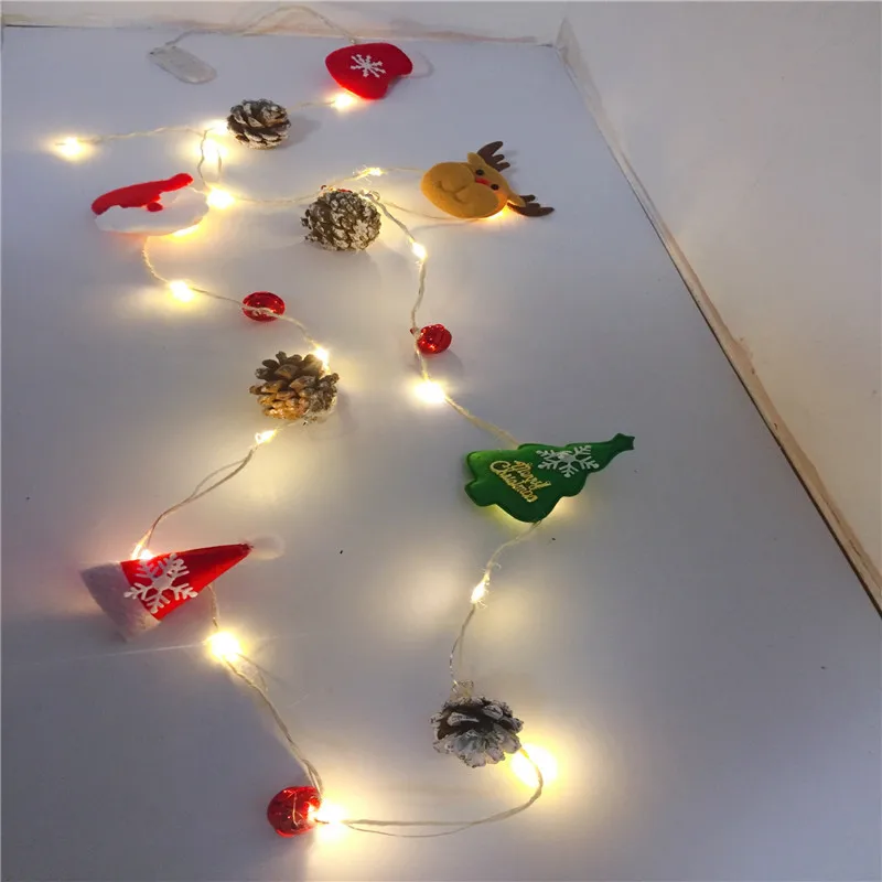 bell 2 м 20 Led батарейный блок рождественские Медные провода с подсветкой рождественские украшения для дома год Navidad рождественские украшения. Q - Цвет: bell