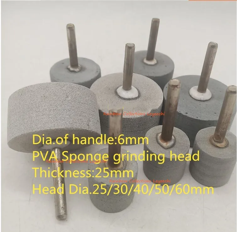 40*25*6mm,180/320grits PVA Sponge grinding head Rubber wheel sponge