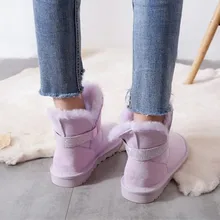 JAYX г., модные женские зимние сапоги из натуральной овечьей кожи, ручная работа, стразы женские сапоги до середины икры из натуральной овечьей кожи