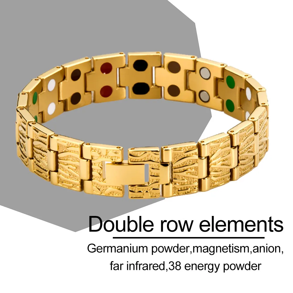 Fashion Magnetic Therapy Double Row Energy Bracelets