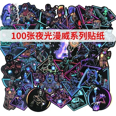 108 шт Marvel Мстители стикер с рисунком из мультфильма водонепроницаемый для ноутбука мото скейтборд багаж гитара мебель наклейка игрушка стикер s - Цвет: 100A