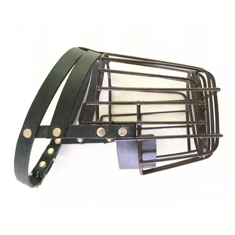 Fashion Dog MuzzlesEnvironmental Protection Iron Chrome Plating Dog Cover for Big Dog Protect Dog Pet Accessories Pet Supplies
