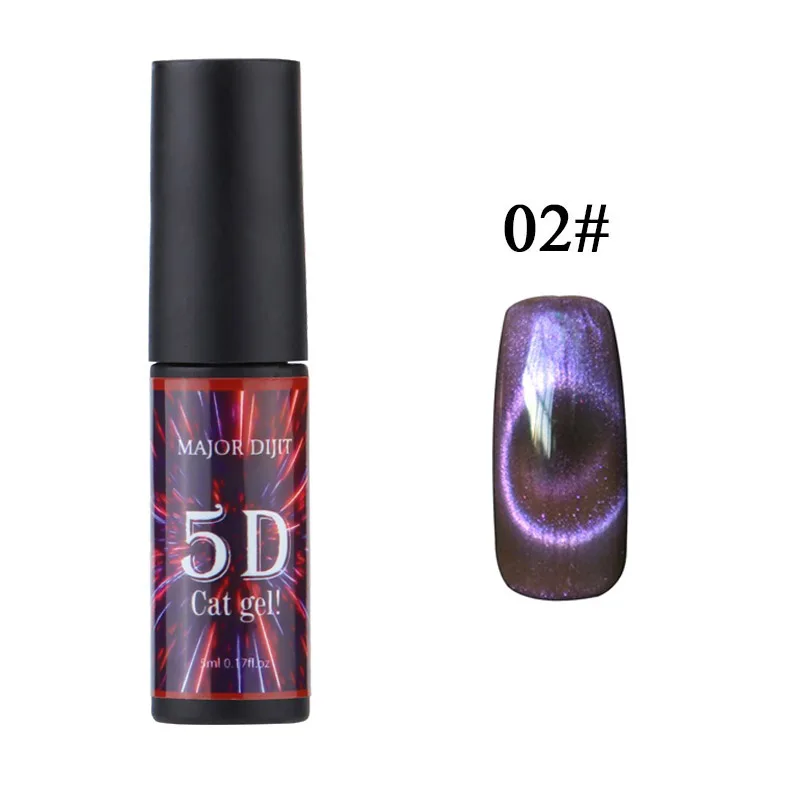 5D Cat Eye Nail Gel 5ml Magnetic 12Color Soak Off UV Gel Lacquers Starry Sky Jade Effect Varnish Nail Art Decor