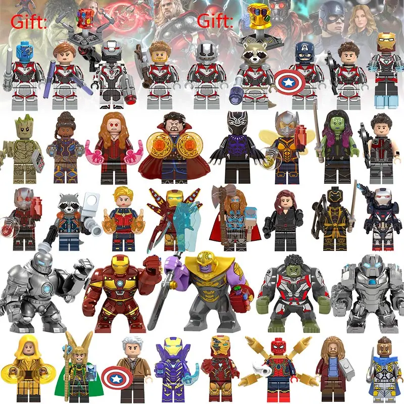 

Building Blocks lEGOED Marvel Avengers Ebony Maw Spider-Man Doctor Strange wong Ancient One War Machine Rocket Raccoon Star-Lord