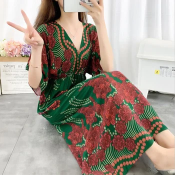 

Folk-custom Neploe Sexy Dress Women Summer 2020 New V-Neck Sleeveless Dresses French Chic Cross Drawstring Slim Waist Vestidos