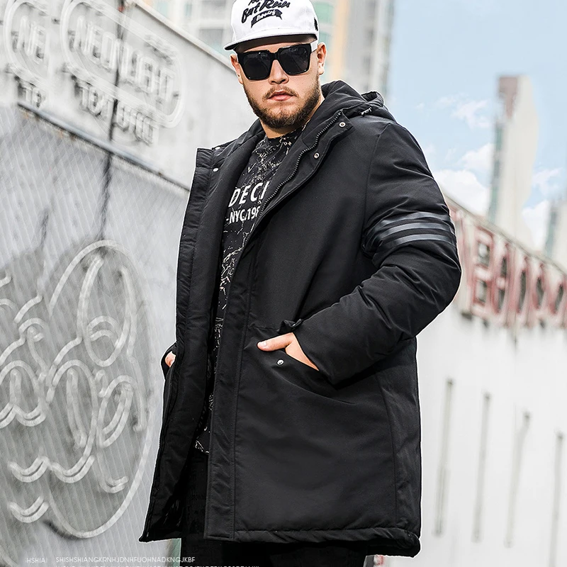 Men warm fashion winter coat simple high quality cotton hooded jacket design brand coat large size warm parka for male