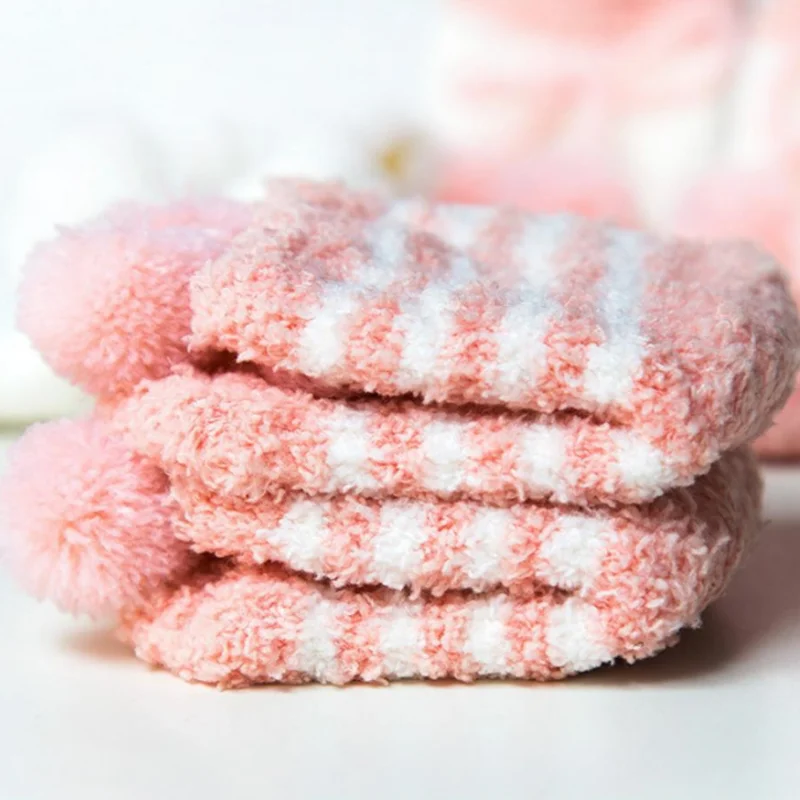3Pair/lot New autumn and winter baby warm socks thick non-slip children's floor baby foot sock