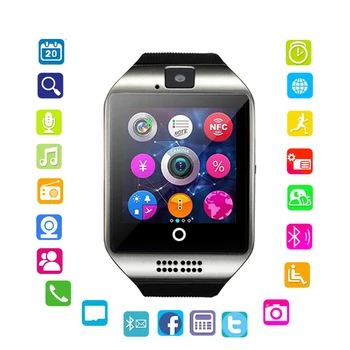 

FXM Q18 Smart Wearable Watch Digital Watch Women Phone Watch Camera Motion Bluetooth Card Smart Watch Men Multinational Language