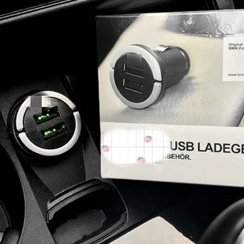 

Car original USB charger For BMW universal for f10 f15 f16 f25 f26 f30 e90 f01 g30 g50 USB quick dual cigarette lighter adapter