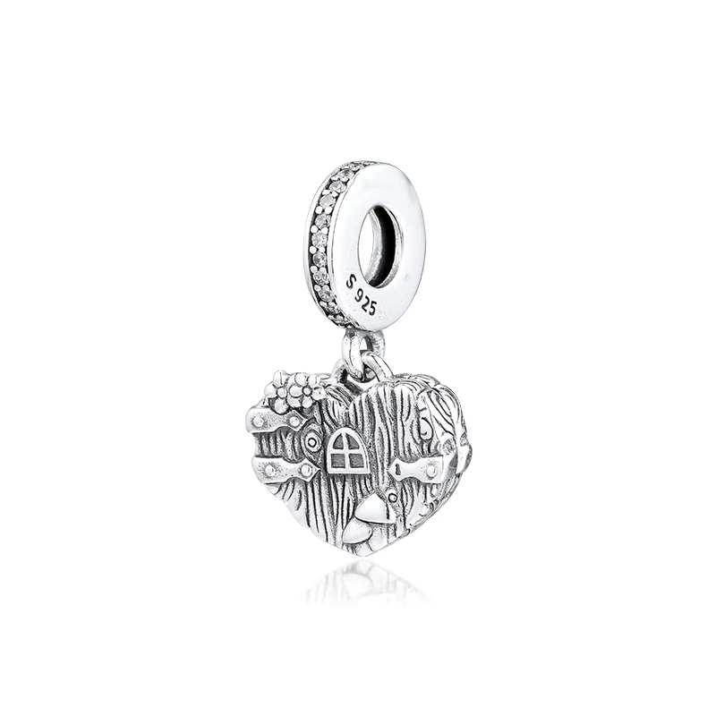 

Fashion Charms Home Sweet Heart Dangle Charm Original 925 Silver Jewelry For Woman DIY Bracelets Beads For Jewelry Making