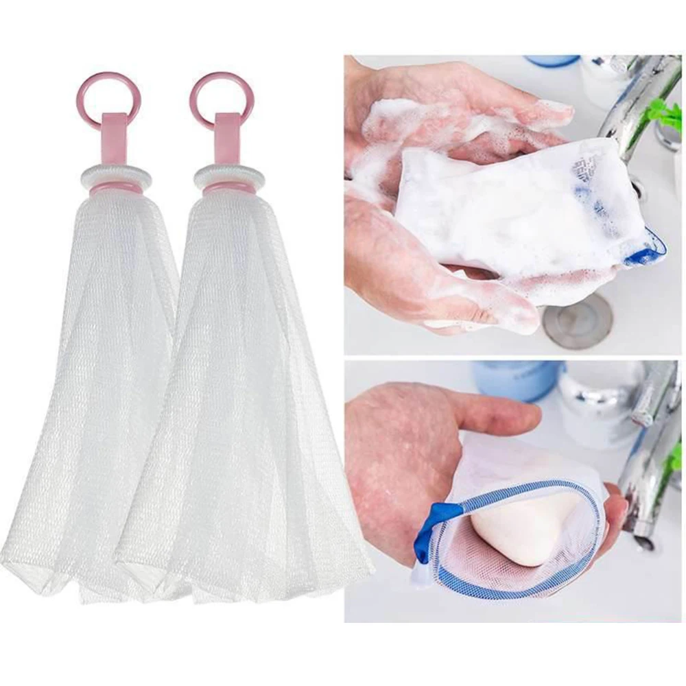 

10pcs /1pcs Wash Face Soap Foaming Net Bath Shower Soap Blister Bubble Mesh Body Cleansing Nets Bath Washing Tool