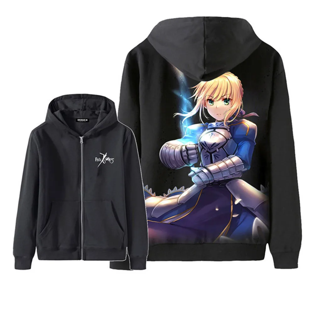 Куртка для косплея Fate/stay night Saber Altria Pendragon Okita Souji, Повседневная Толстовка с капюшоном, спортивная одежда