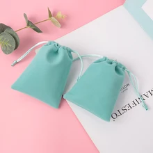 50Pcs Jewelry Packaging Pouches Velvet Drawstring Gift Bag for Wedding Christmas Party Decoration Eyelashes Makeup Storage Bags