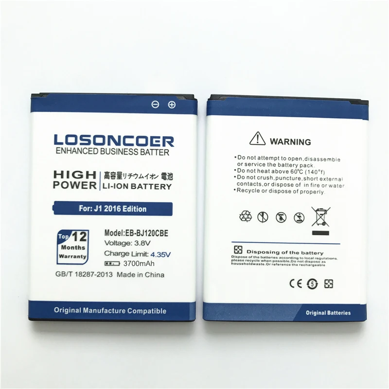 LOSONCOER 3700 мА/ч, EB-BJ120CBE для samsung Galaxy Express 3 J1 Батарея J120H J120F J120 J120A J120T J120DS