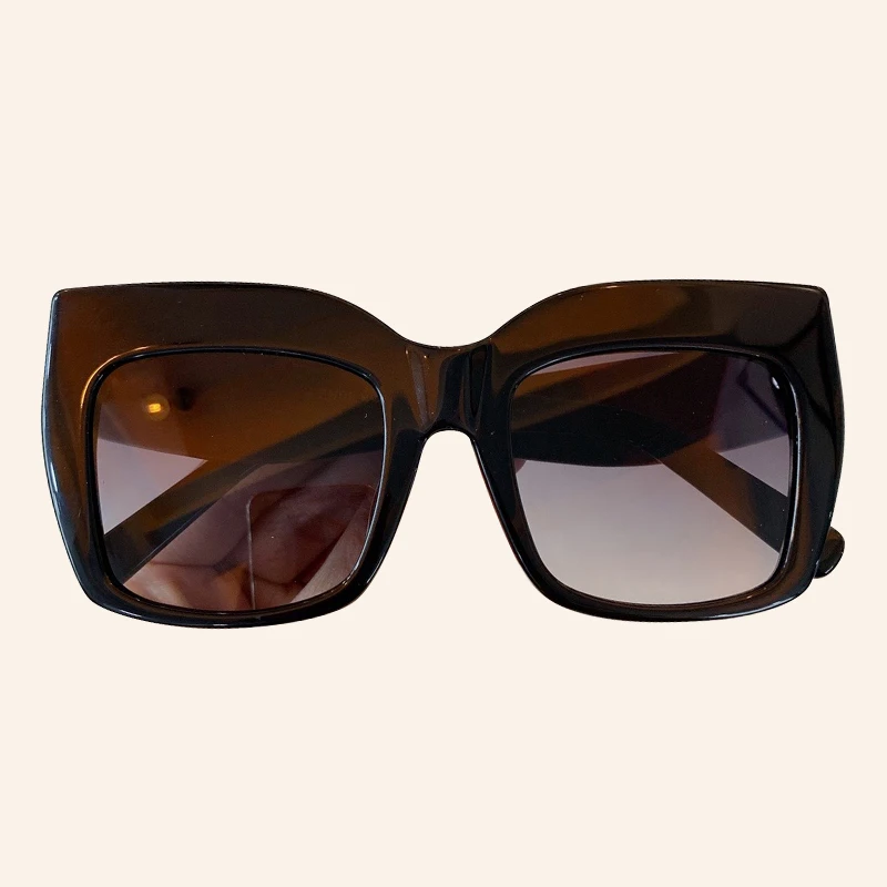 No.7 Sunglasses Большие Квадратные Солнцезащитные очки для женщин и мужчин, винтажные брендовые дизайнерские солнцезащитные очки кошачий глаз с градиентом для женщин - Цвет линз: No.7 Sunglasses