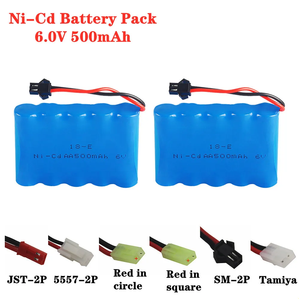 

6V 500mah nicd Rechargeable Battery AA Batteries Battery Pack 6v NICD Battery For 629 617 615 RC Car RC Boat RC Tank Truck Part