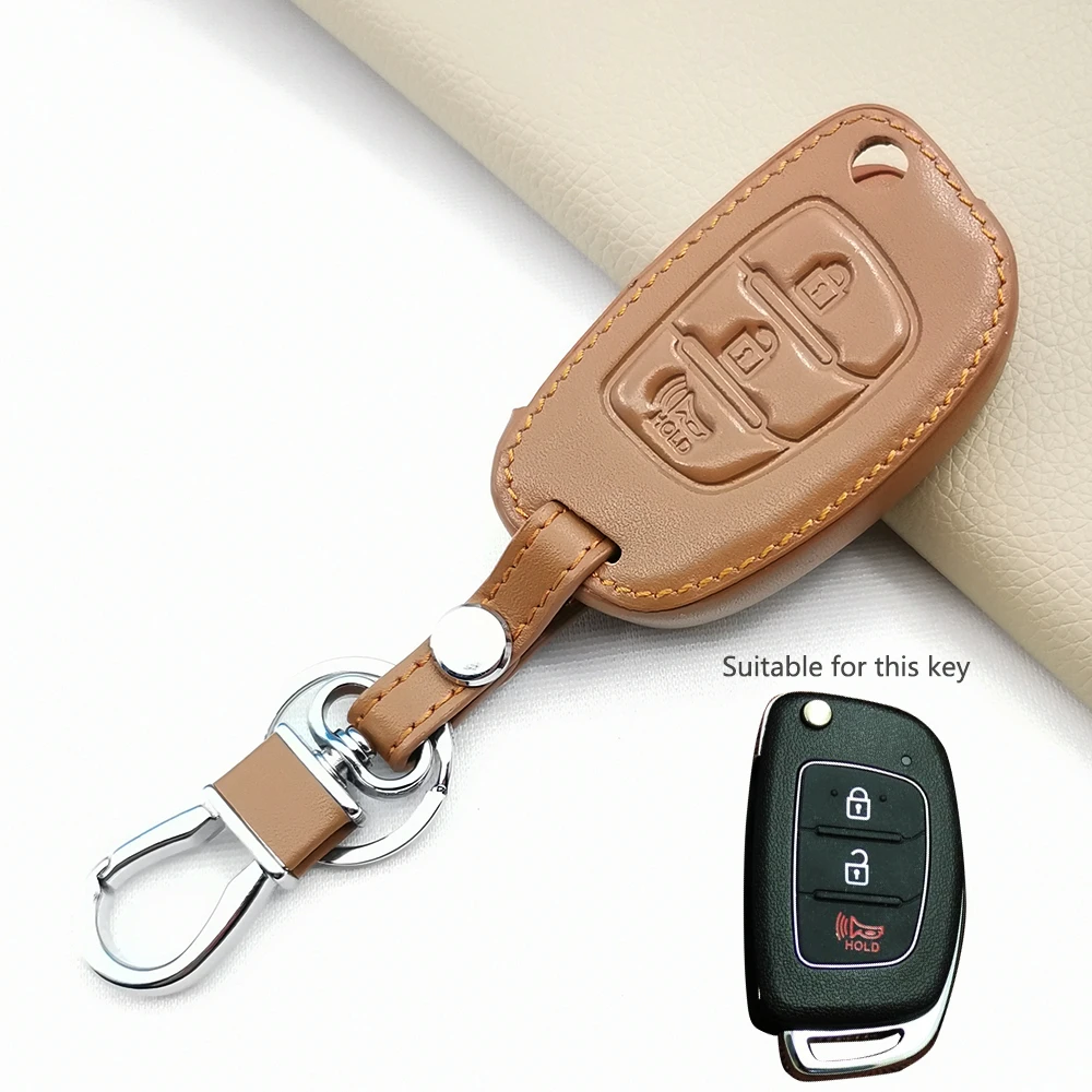 Hyundai creta leather key cover discount