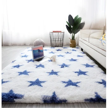 

Star Grey Carpet Rainbow carpet gradient tie-dye plush rug living room coffee table pad carpet bedroom rug baby crawling mat