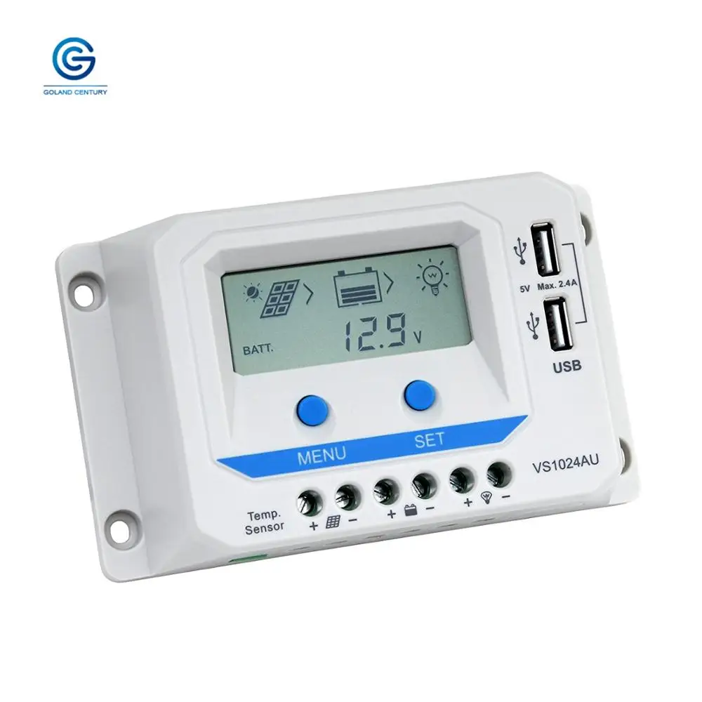 EPEVER 10A за максимальной точкой мощности, Солнечный Контроллер заряда 12 V/24 V Авто CE по ограничению на использование опасных материалов в производстве двойной USB зарядка Порты PWM регулятором солнечного Мощность зарядка освещения контроллер