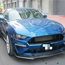 Автомобильный Стайлинг для Ford на Mustang S Стиль углеродного волокна передний блеск для губ отделка бампера сплиттер тюнинг тела комплект Дрифт отделка Набор