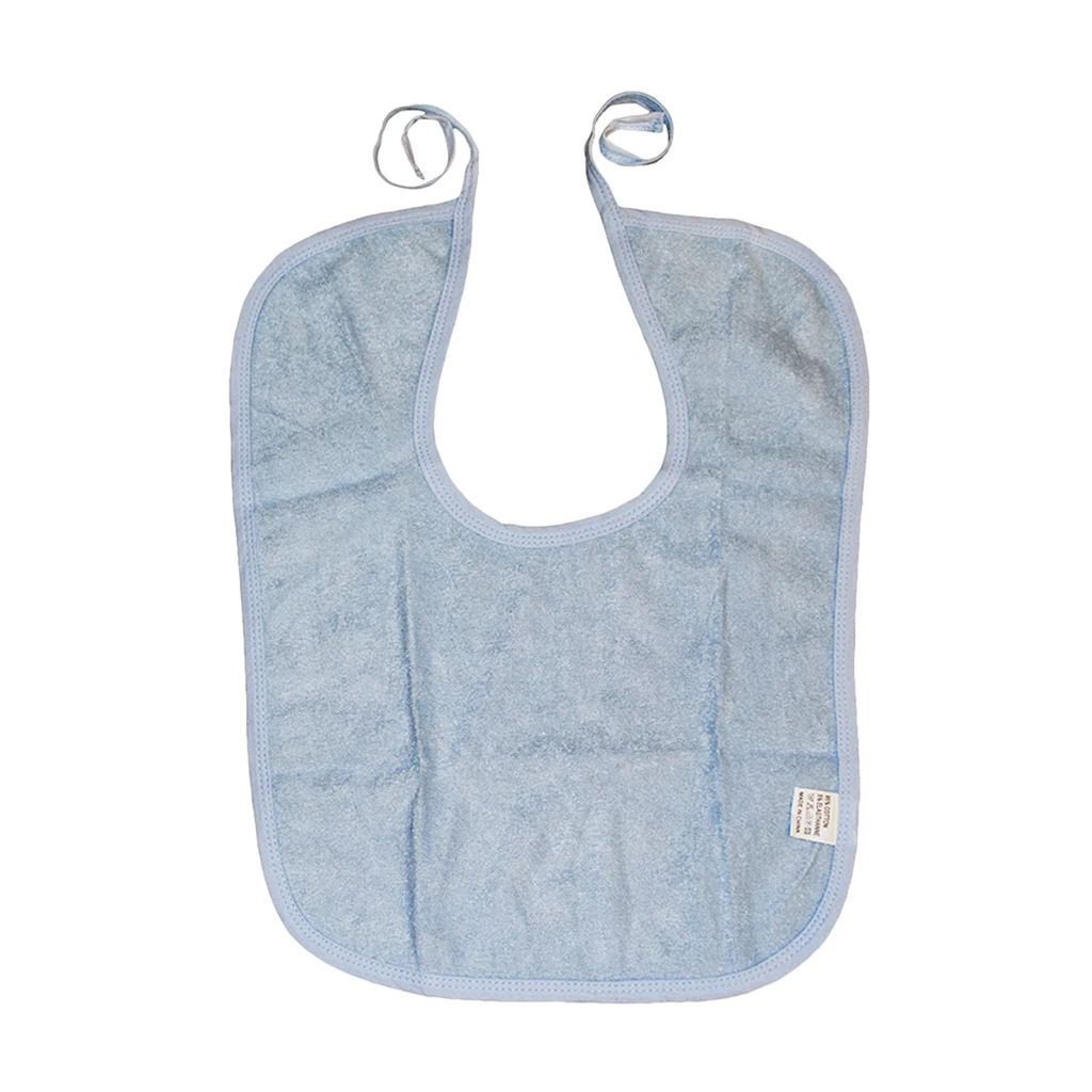 Short Waterproof Washable Reusable Adults Disability Bib Mealtime Clothing Protector Apron Soft Cotton Material, 40x30cm
