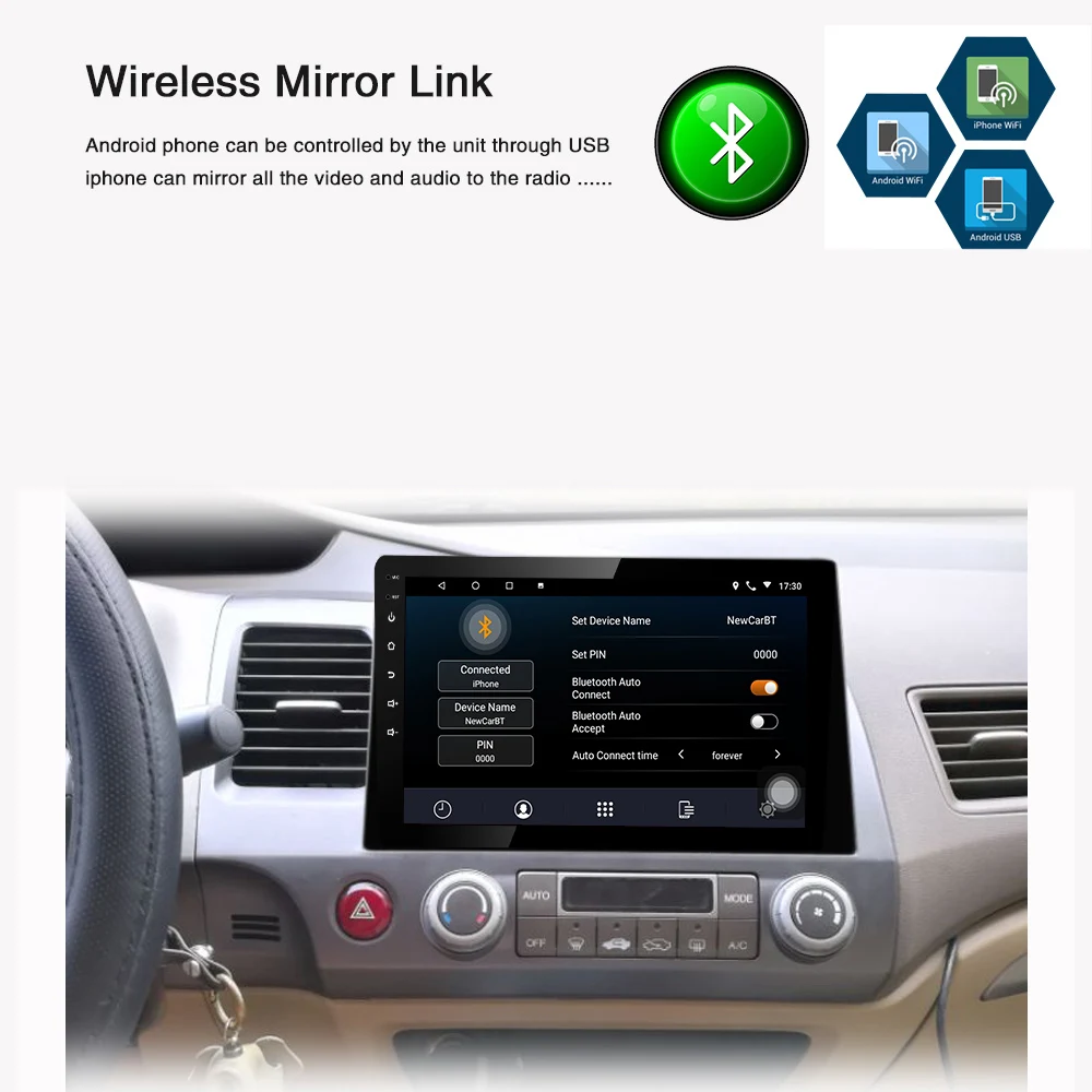 Автомобильный стерео радио Кош для старых Honda Civic Авторадио gps навигация Android 8,1 мультимедиа плеер Oto Teypleri MirrorLink радио