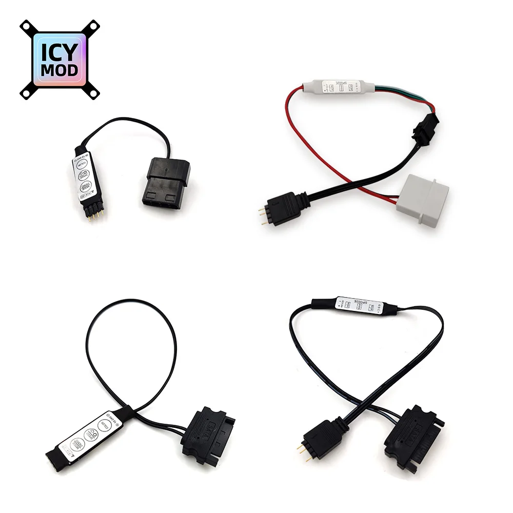 ARGB Manual Controlador 5V3PIN Para Molex Fonte