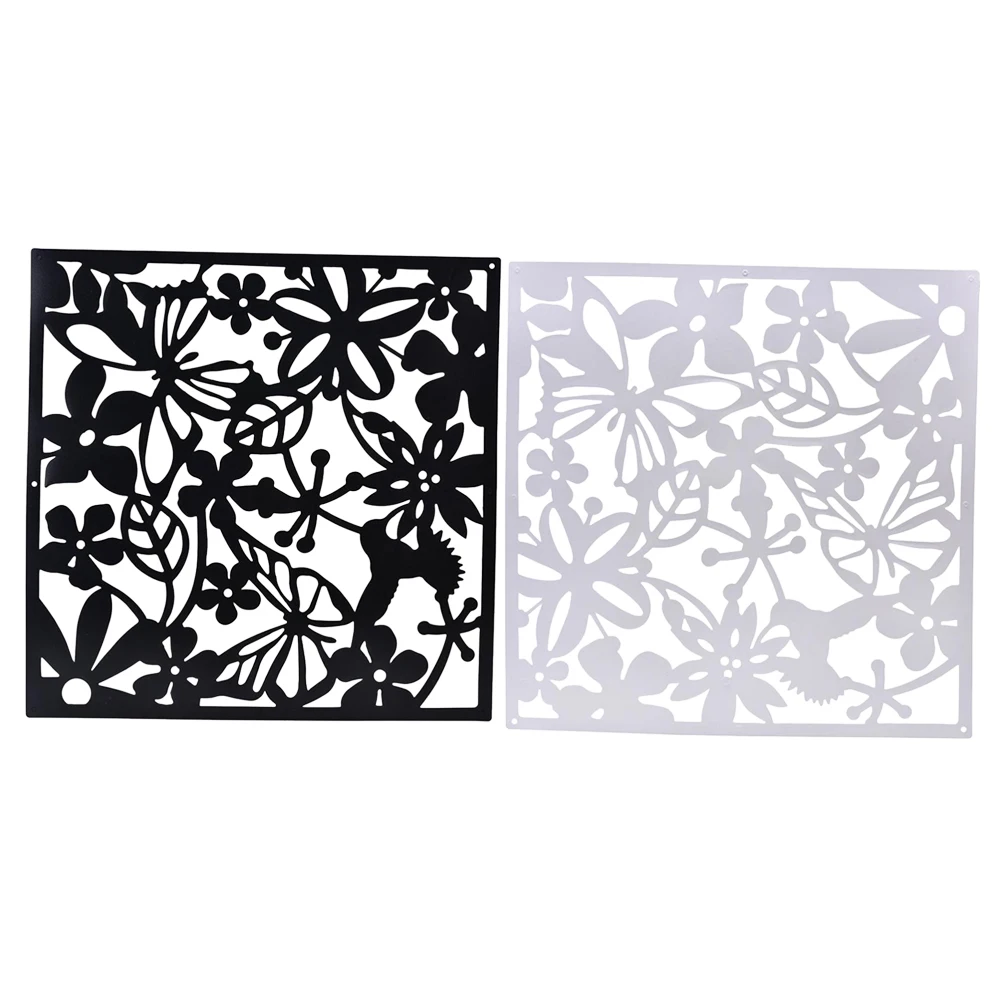 8 Pieces White & Black Hanging Room Divider Decorative Screen Panels for Living Room Bedroom Office Restaurant