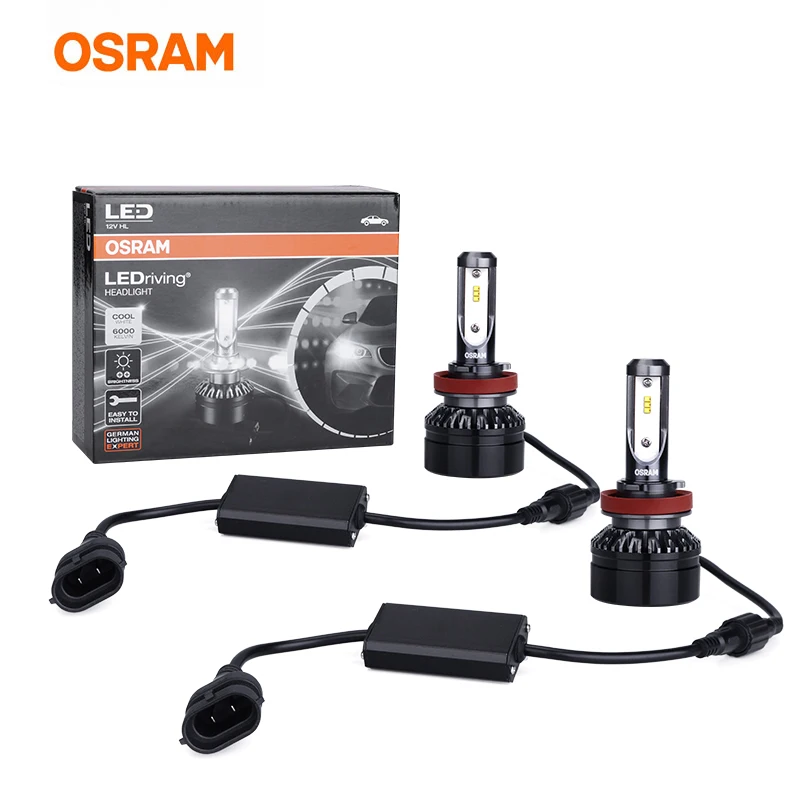 Osram+ 50% яркость H11 H9 светодиодный автоматический передний противотуманный фонарь 6000K Белый Мини Автомобильный противотуманный фонарь фара лампа H11 H9 с внешним Драйвером