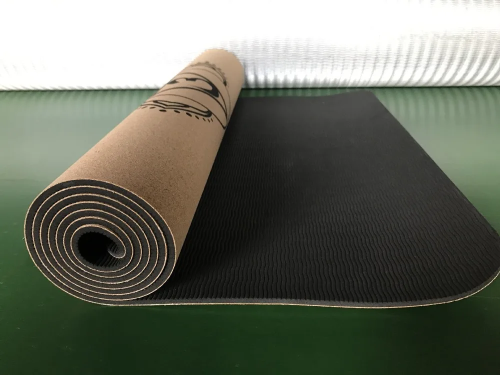 Печатная Мандала пробковая TPE коврик для йоги 5 мм Экологичный нескользящий коврик для йоги Тренировочный Коврик Фитнес упражнения пилатес коврики tapete Йога