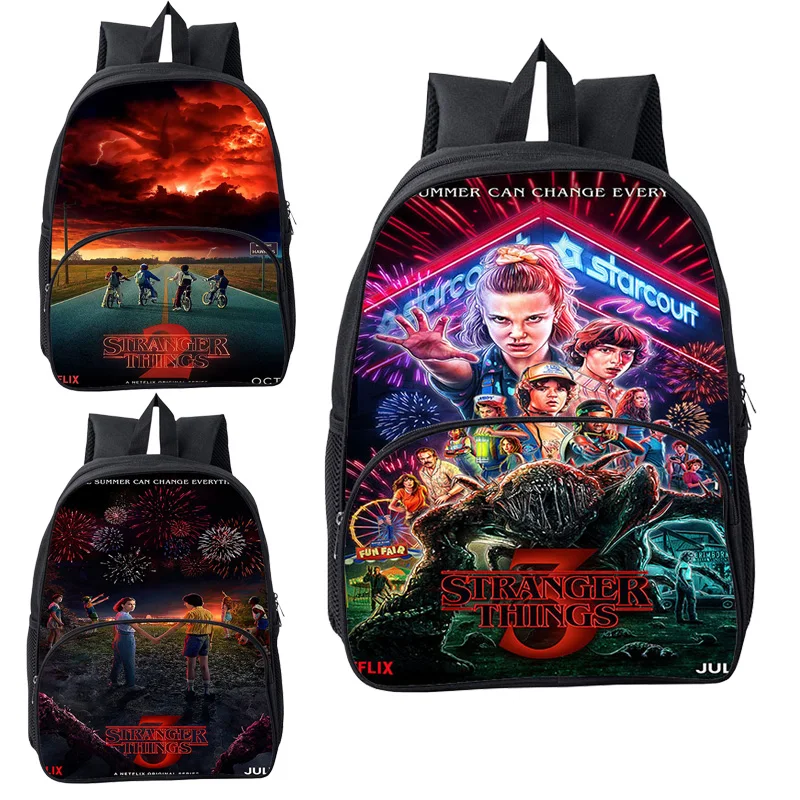 Kpop Mochilas Stranger Things Season 3 сумка 3D принт странные вещи рюкзак мужской Школьный Рюкзак